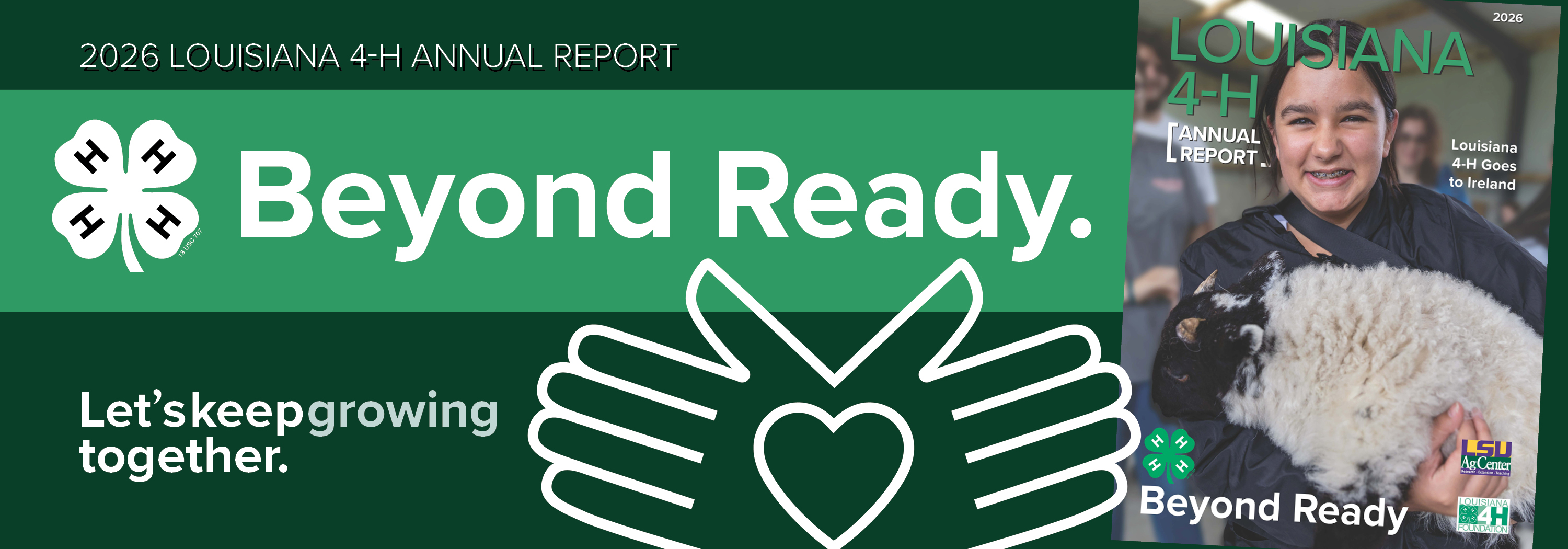 2026 Louisiana 4-H Annual Report page header that says, "Beyond Ready."