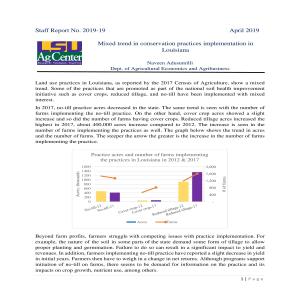 Mixed trend in conservation practices implementation in Louisiana