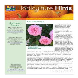 Horticulture Hints for Central Louisiana - Fall 2022