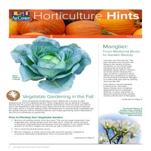 Horticulture Hints for Louisiana - Fall 2024
