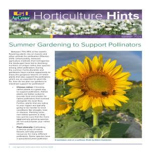Horticulture Hints for Louisiana - Summer 2024