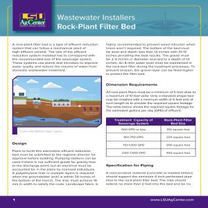 Wastewater Installers: Rock-Plant Filter Bed