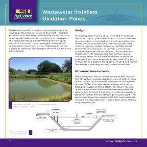 Wastewater Installers: Oxidation Ponds