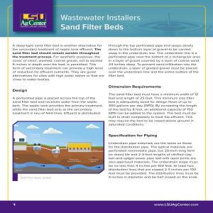 Wastewater Installers: Sand Filter Beds