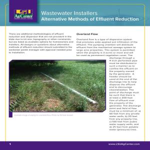 Wastewater Installers: Alternative Methods of Effluent Reduction