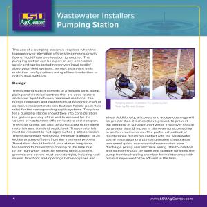 Wastewater Installers: Pumping Station