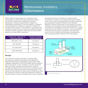 Wastewater Installers: Chlorinators