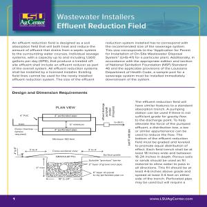 Wastewater Installers: Effluent Reduction Field