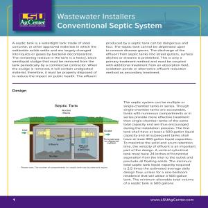 Wastewater Installers: Conventional Septic System