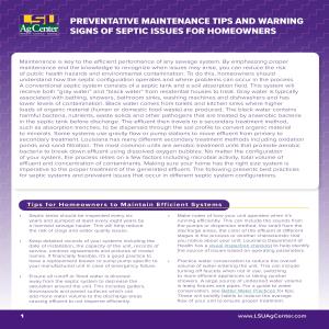 Preventative Maintenance Tips and Warning Signs of Septic Issues for Homeowners