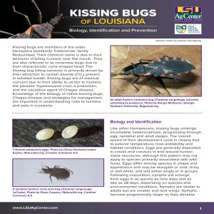 Kissing Bugs of Louisiana - Biology, Identification and Prevention