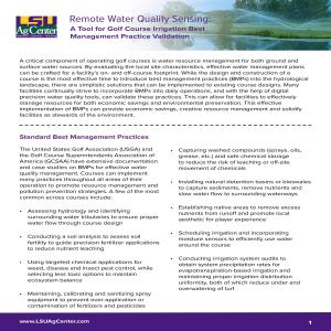 Remote Water Quality Sensing: A Tool for Golf Course Irrigation Best Management Practice Validation